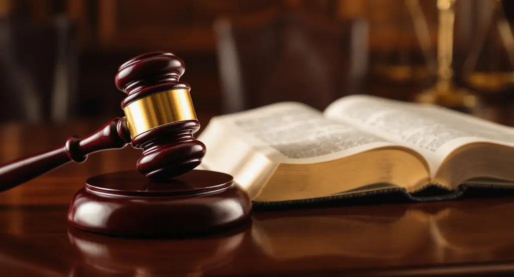 Gavel next to an open Bible symbolizing the contrast between civil law and God’s Biblical design for marriage.