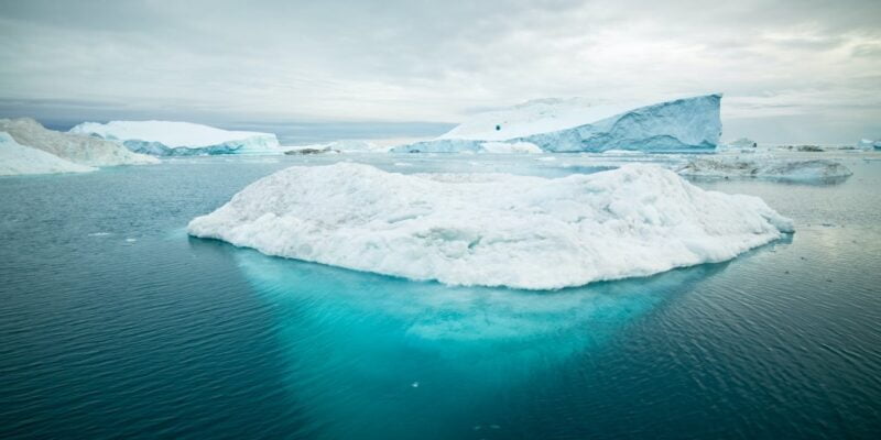 iceberg floating in the sea