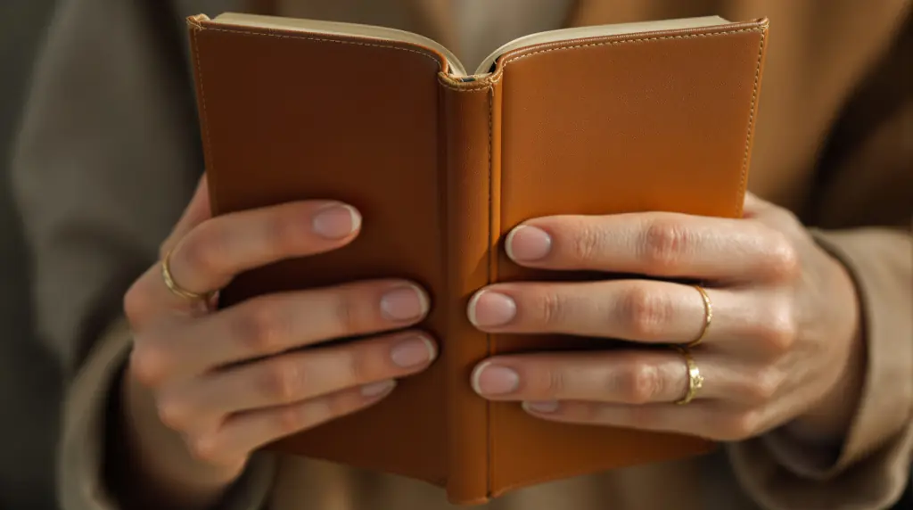 Two hands holding a Bible together, symbolizing the Christian call to stand firm in Biblical truth while showing Christlike love.