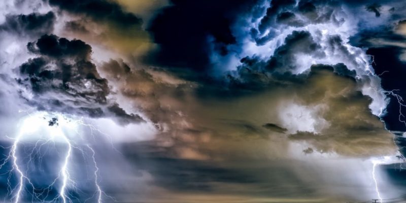lightening storm representing things God hates